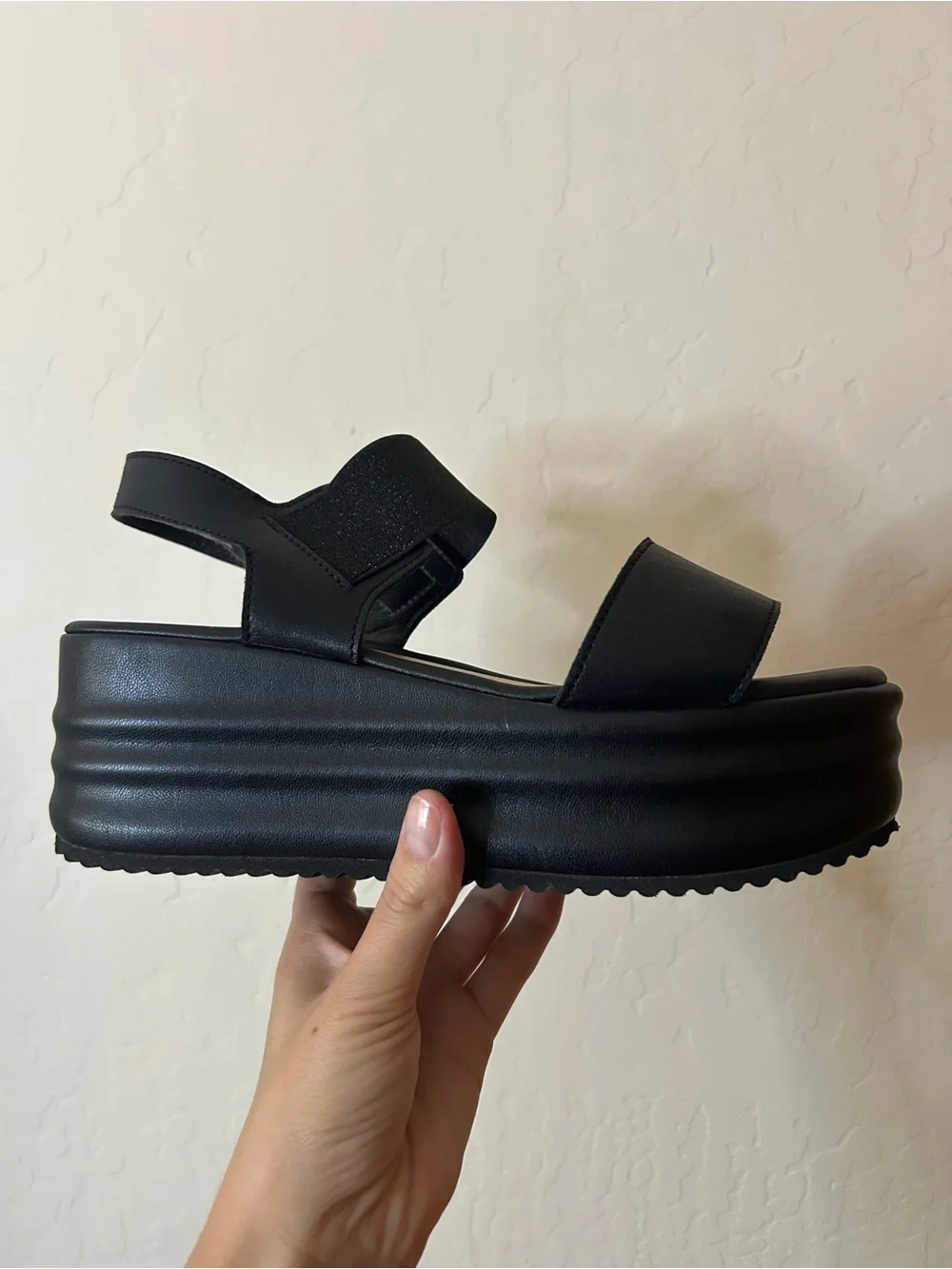 Cordani Black Platform Sandals | Made in Italy | Size 39 | Chunky Flatform Comfo